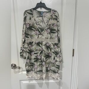 ANTONIO MELANI Floral Print Dress with matching One Piece Swimsuit
